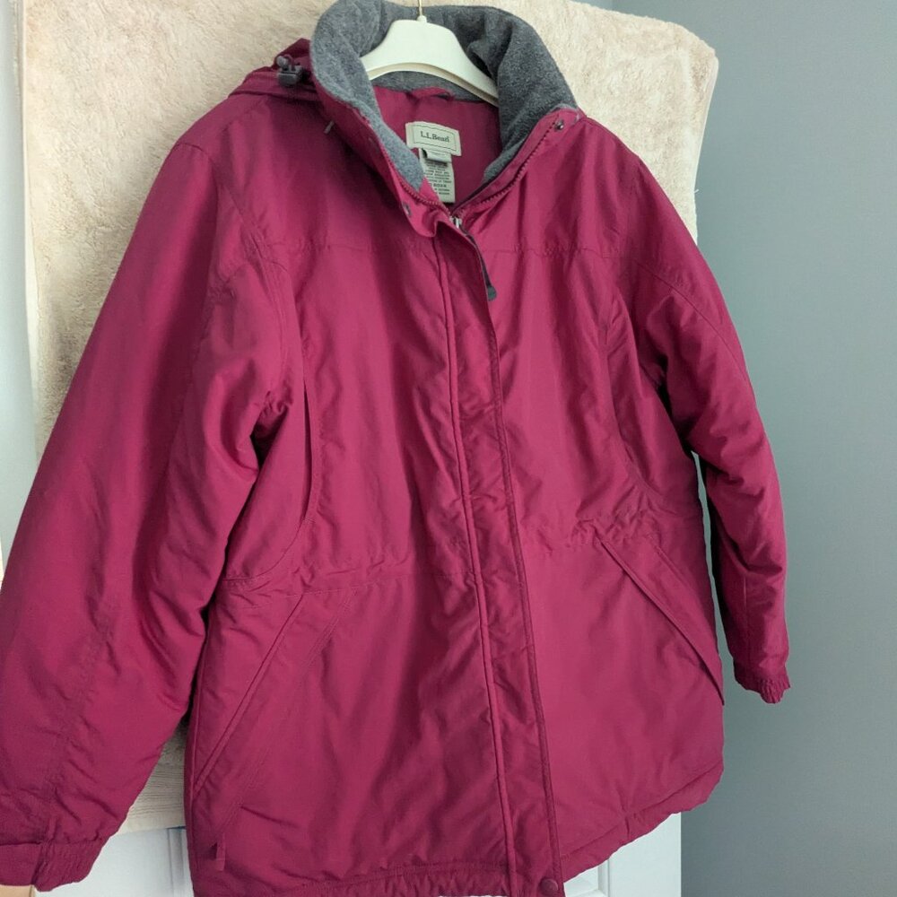 Women's Winter Warmer Coat  - Berry Pink - Size Large Petite
